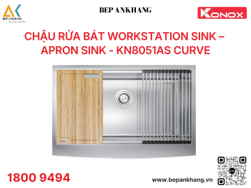 Chậu rửa bát Konox Workstation Sink – Apron Sink KN8051AS Curve